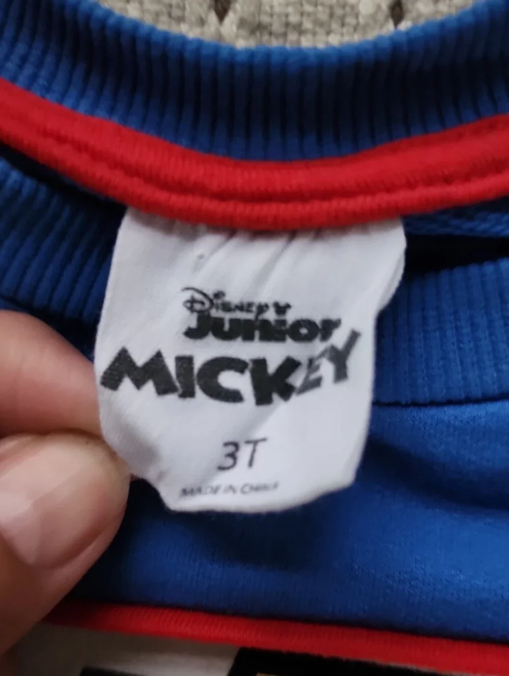 Disney Mickey Mouse 500 Racing Sweatshirt Checkered Blue Toddler 3T